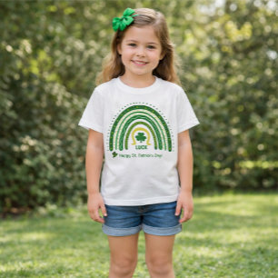 Leuke St Patrick Boho Regenboog Geluk Klaver Lepre T-shirt