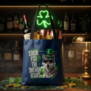 Leuke St. Patrick's Day-voorraad voor kattenkwaad Draagtas