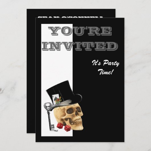 Leuke Steampunk gotische gokker schedel Kaart (Voorkant / Achterkant)