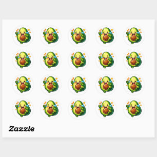 leuke sticker met avocado, lachende tranen van vre
