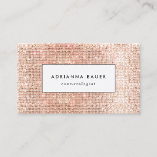 Leuke Stijlvolle Faux Koper Sequin Patroon Beauty Visitekaartje