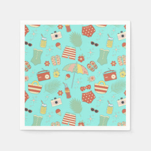 Leuke stijlvolle retro  zomerstrandbadpakken servet