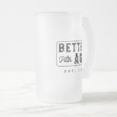 Leuke stijlvolle  verjaardag jaar beter met de lee matglas bierpul (Voorkant rechts)