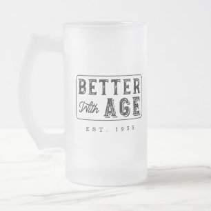 Leuke stijlvolle verjaardag jaar beter met de lee matglas bierpul