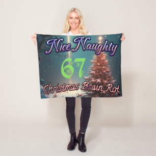 Leuke Stoute 67 Kerst Hersenrot Fleece Deken