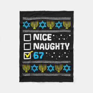 Leuke Stoute 67 Zes Zeven Lelijk Hanukkah Trui Ch Fleece Deken