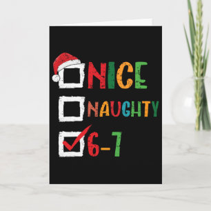 Leuke Stoute 6 7 Meme 67 Kerstmis Zes Zeven Jongen Kaart