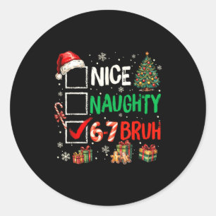 Leuke Stoute 6 7 Meme 6 7 Kerstmis Zes Zeven Kerst Ronde Sticker