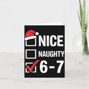 Leuke Stoute 6 7 Meme Grappige Kerstmis Zes Zeven Kaart