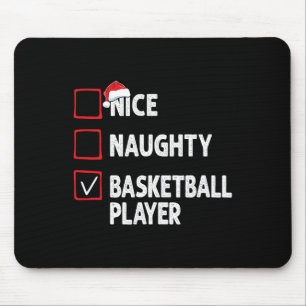 Leuke stoute basketbalspeler jongens kerst Mannen Muismat