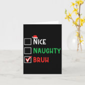 Leuke stoute bruh grappige kerst familie matching kaart (Gele Bloem)