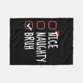 Leuke Stoute Bruh Grappige Kerstlijst Sinterklaas Fleece Deken (Voorkant (Horizontaal))