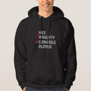 Leuke Stoute Cornhole Speler Lijst Lelijke Kerstma Hoodie
