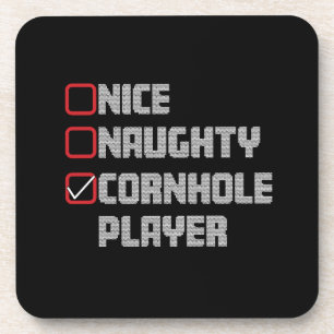 Leuke Stoute Cornhole Speler Lijst Lelijke Kerstmi Bier Onderzetter