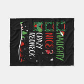Leuke stoute Crazy Redneck Christmas Matching Sant Fleece Deken (Voorkant (Horizontaal))