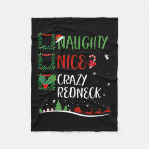 Leuke stoute Crazy Redneck Christmas Matching Sant Fleece Deken