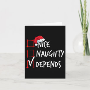 Leuke Stoute Depends Kerst Lijst Kerstman Kostuum Kaart