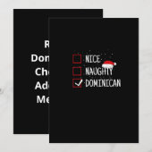 Leuke stoute Dominicaanse kerstlijst  Feestdagenkaart (Voorkant / Achterkant)