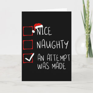 Leuke Stoute Een Poging Werd Gedaan Kerst Lijst Kaart