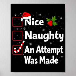 Leuke Stoute Een Poging Werd Gedaan Kerst Lijst Si Poster