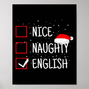Leuke Stoute Engelse Kerst Checklijst Grappig Enge Poster
