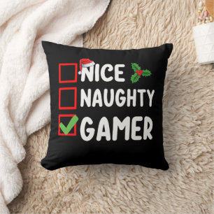 Leuke Stoute Gamer Kerstlijst Gamen Kerstman Kussen