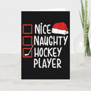Leuke Stoute Hockey Speler Kerst Morsig Xmas Sa Kaart