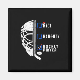 Leuke Stoute Hockey Speler Lijst Kerstman Magneet