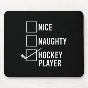 Leuke stoute hockeyspeler Kerstman Muismat