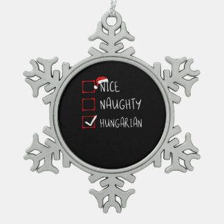 Leuke Stoute Hongaarse Kerst Erfgoed Tin Sneeuwvlok Ornament