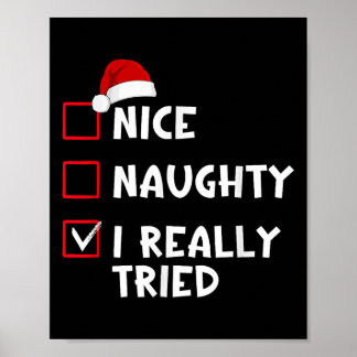 Leuke Stoute Ik Heb Echt Geprobeerd Lijst Kerstmis Poster