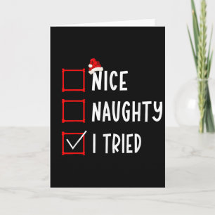 Leuke Stoute Ik Heb Geprobeerd Grappige Kerst Lijs Kaart