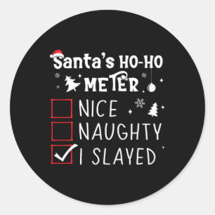 Leuke stoute ik heb kerstlijst afgespeeld met dood ronde sticker