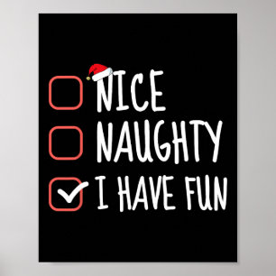 Leuke stoute ik heb plezier grappige kerstlijst ke poster