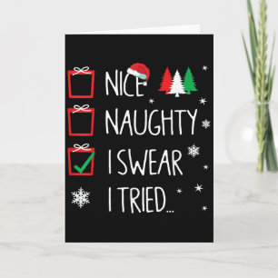 Leuke Stoute Ik Heb Santa's Stoute Lijst Geprobeer Kaart