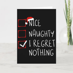 Leuke Stoute Ik Heb Spijt van Niets Kerst Wenslijs Kaart