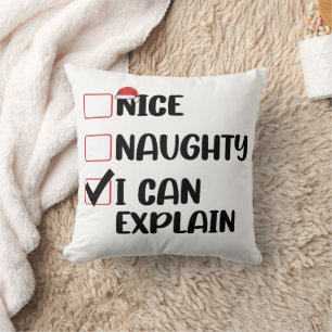 Leuke Stoute Ik Kan De Kerstlijst Santa Uitleggen Kussen