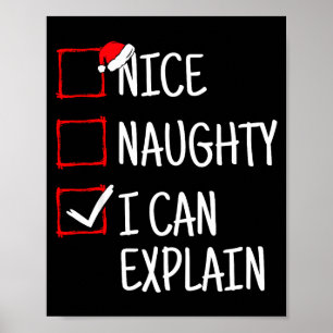 Leuke Stoute Ik Kan Uitleggen Grappige Kerstmis Poster