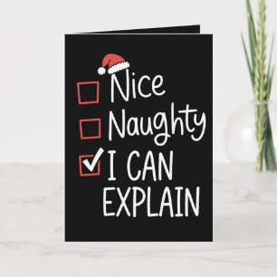 Leuke Stoute Ik Kan Uitleggen Kerst Lijst Xmas Feestdagen Kaart