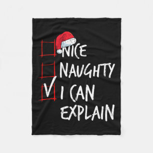 Leuke stoute ik kan uitleggen Kerstlijst Santa Co Fleece Deken