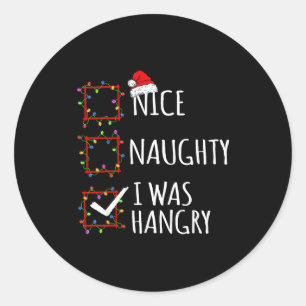 Leuke Stoute Ik Was Hangry Kerst Lijst Sinterklaas Ronde Sticker