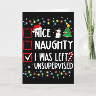 Leuke Stoute Ik Was Ongesuperviseerd Lijstje Kerst Kaart
