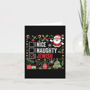Leuke Stoute Joodse Grappige Kerstman Kaart