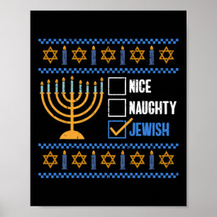 Leuke stoute Joodse lelijke Chanoeka - Chanoeka Poster