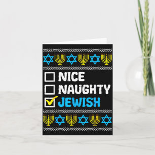 Leuke Stoute Joodse Lelijke Hanukkah Trui Chanukah Kaart