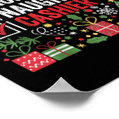 Leuke stoute kassier Grappig Kerstman T Poster (Hoek)