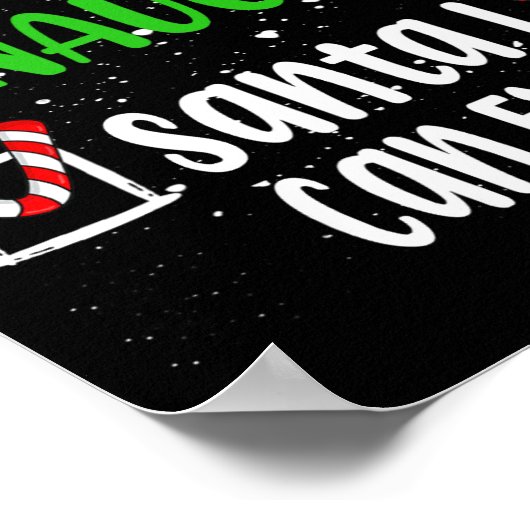 Leuke stoute kerstman Ik kan je kerstlijst uitlegg Poster (Hoek)