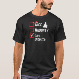 Leuke Stoute Kerstmis Burgerlijk Ingenieur Grappig T-shirt