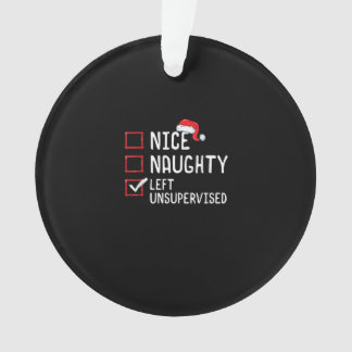 Leuke Stoute Linker Ongesuperviseerde Kerstlijst Ornament