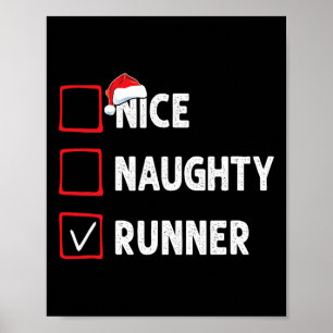 Leuke stoute loper hardloopvrouwen Mannen grappige Poster